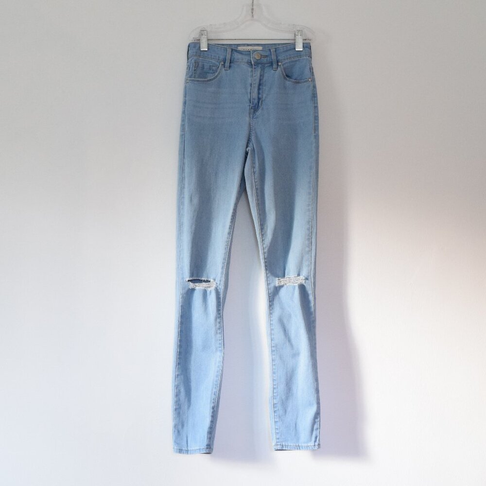 PACSUN Light Denim Super High-Rise Skinniest Ripped Skinny Jeans | Size 24